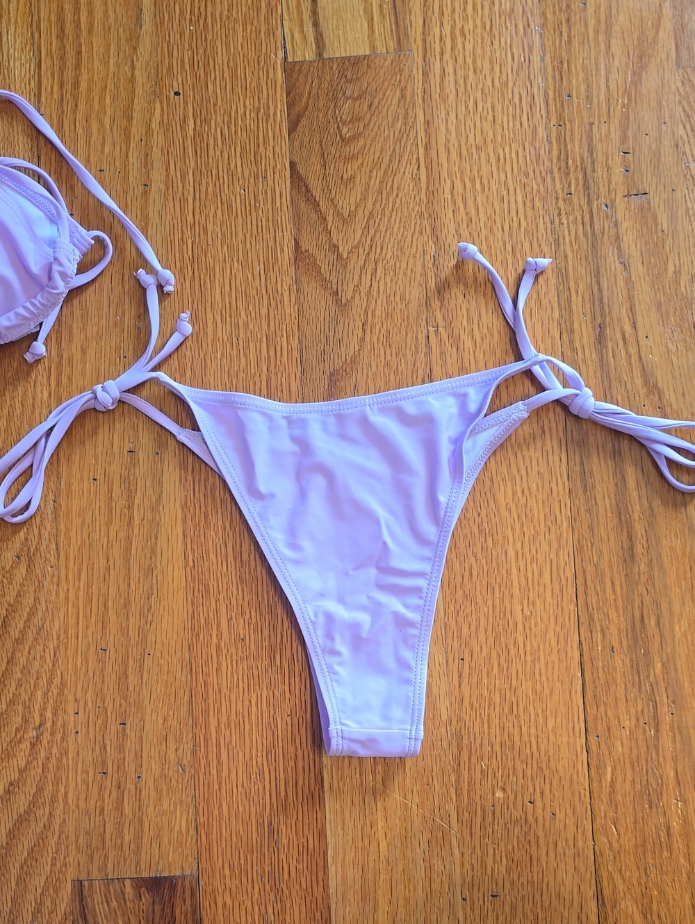 Lilac Triangle String Bikini Set - Picture 4 of 4